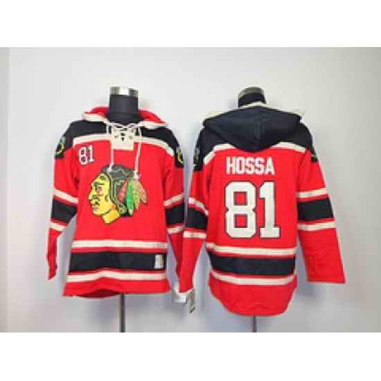 nhl jerseys chicago blackhawks #81 hossa red[pullover hooded sweatshirt]